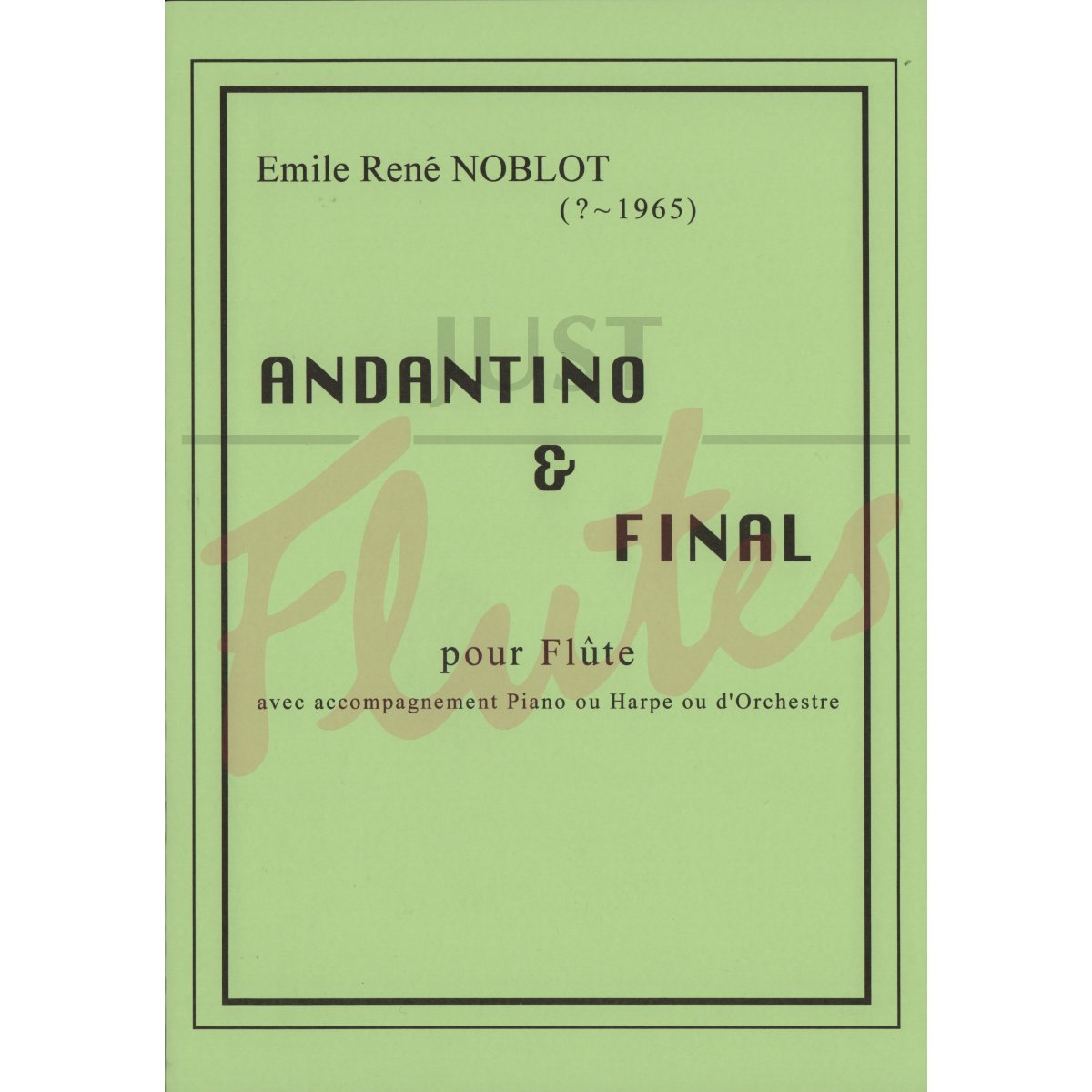 Andantino &amp; Final for Flute and Piano