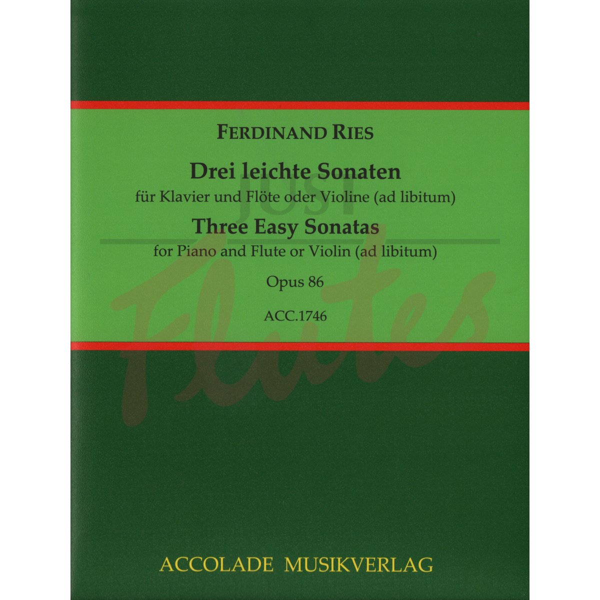 Three Easy Sonatas for Piano and Flute or Violin