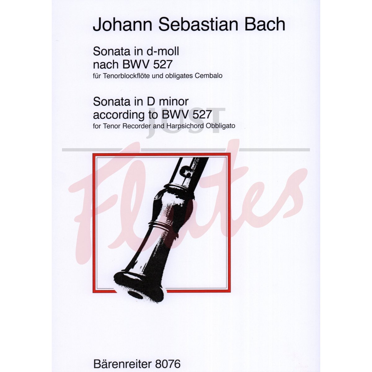 Sonata in D minor according to BWV527 for Tenor Recorder and Piano