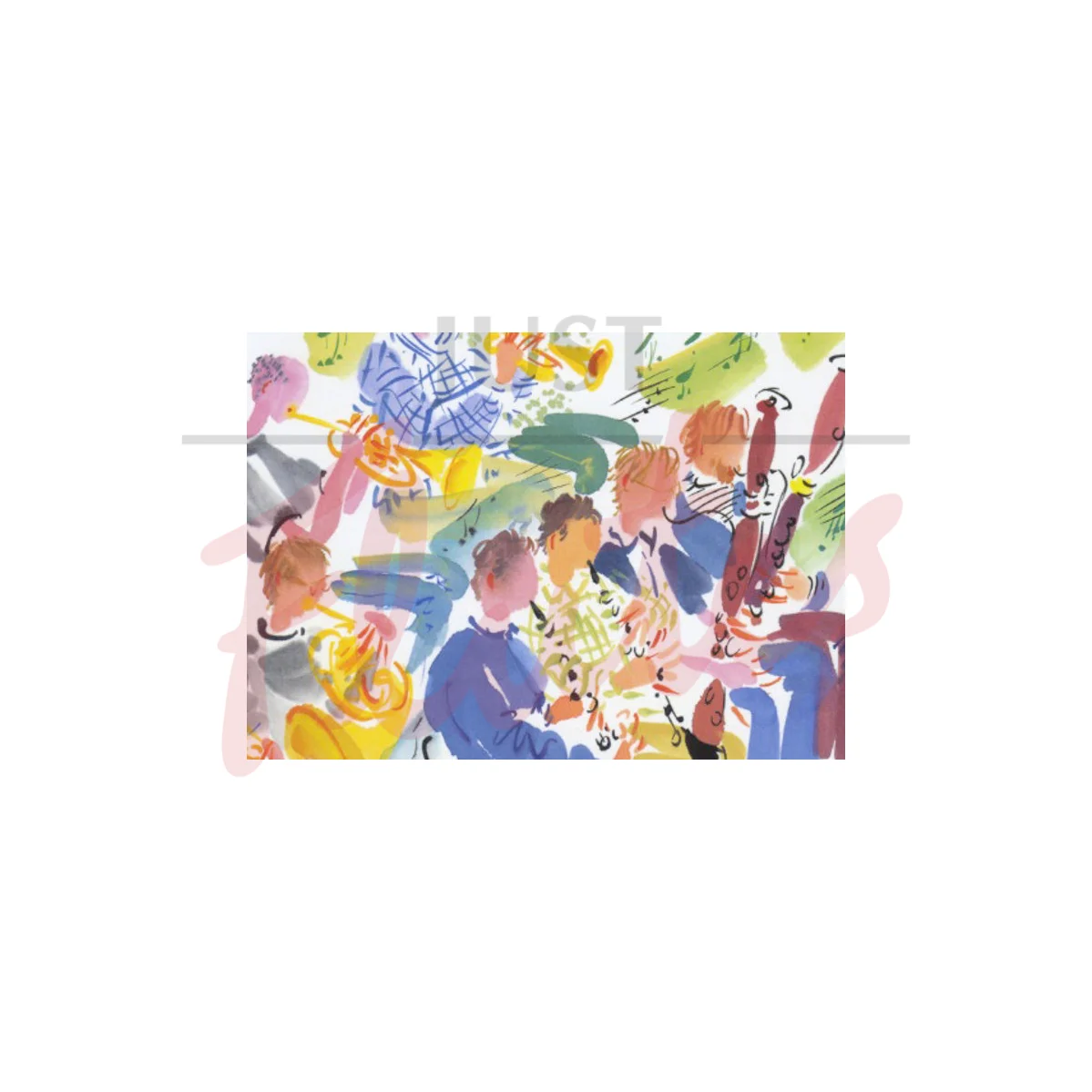 Mary Woodin &#039;Wind Band&#039; Greetings Card