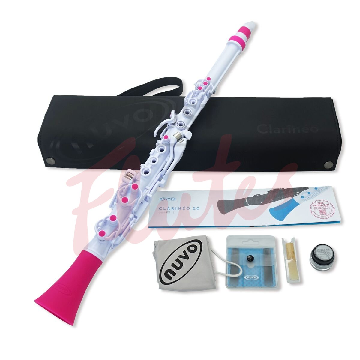 Nuvo N120CLPK Clarineo 2.0, White with Pink Trim