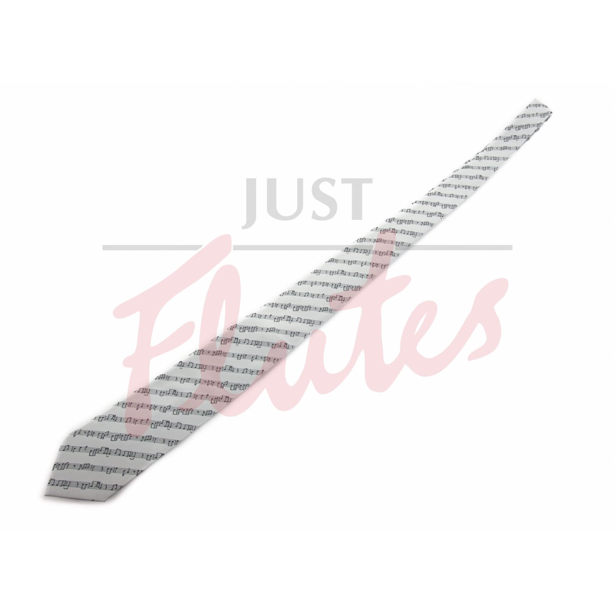 Silver and Black Music Tie, 7.5cm