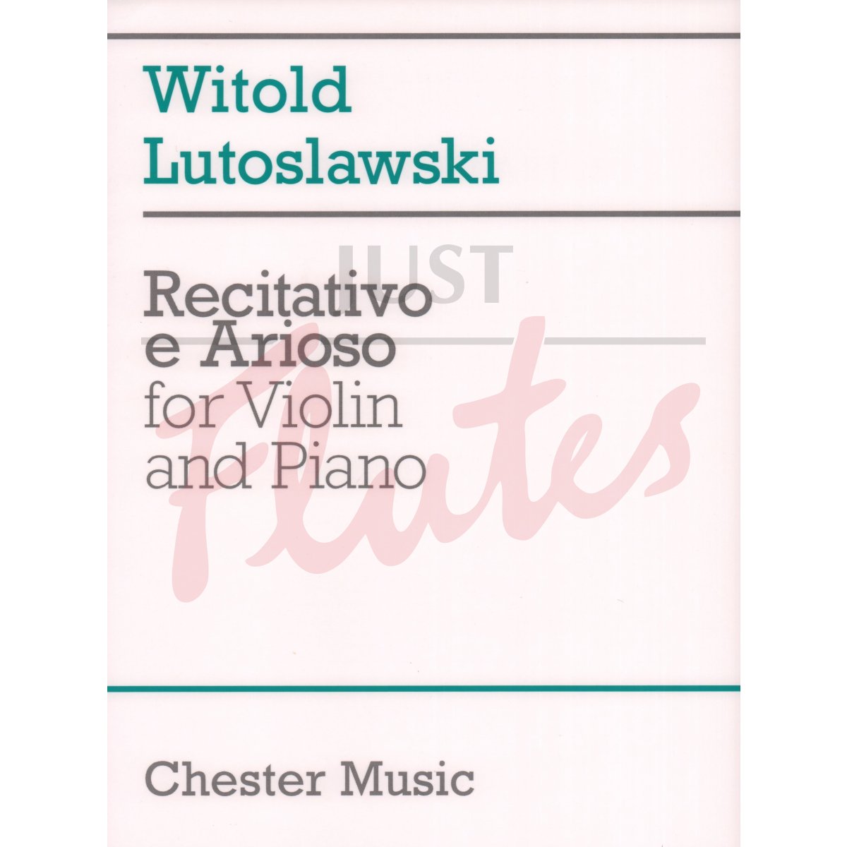 Recitativo e Arioso for Violin &amp; Piano