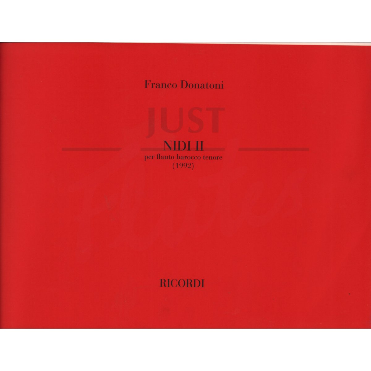 Nidi II for Solo Tenor Recorder