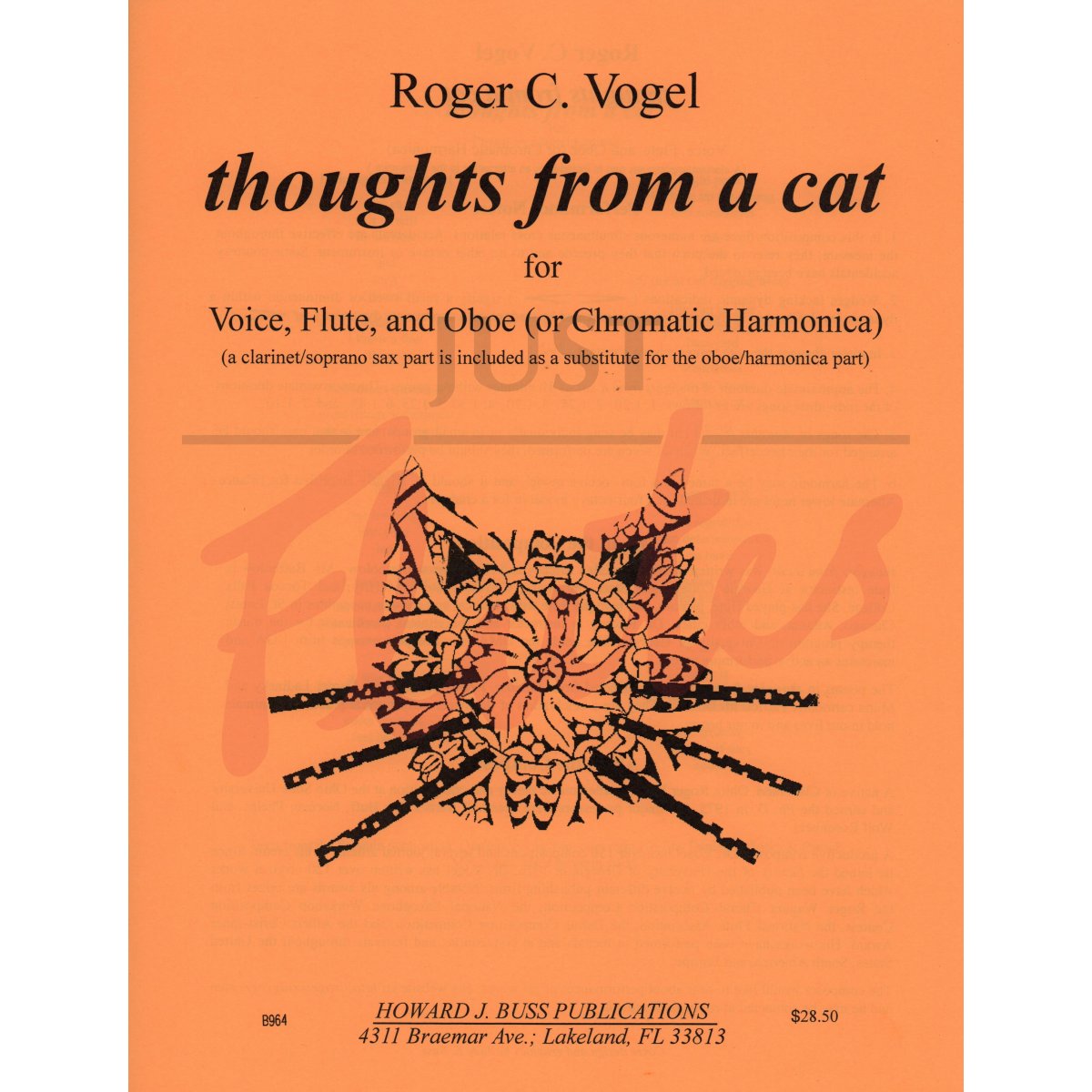 Thoughts from a Cat for Flute, Oboe and Voice