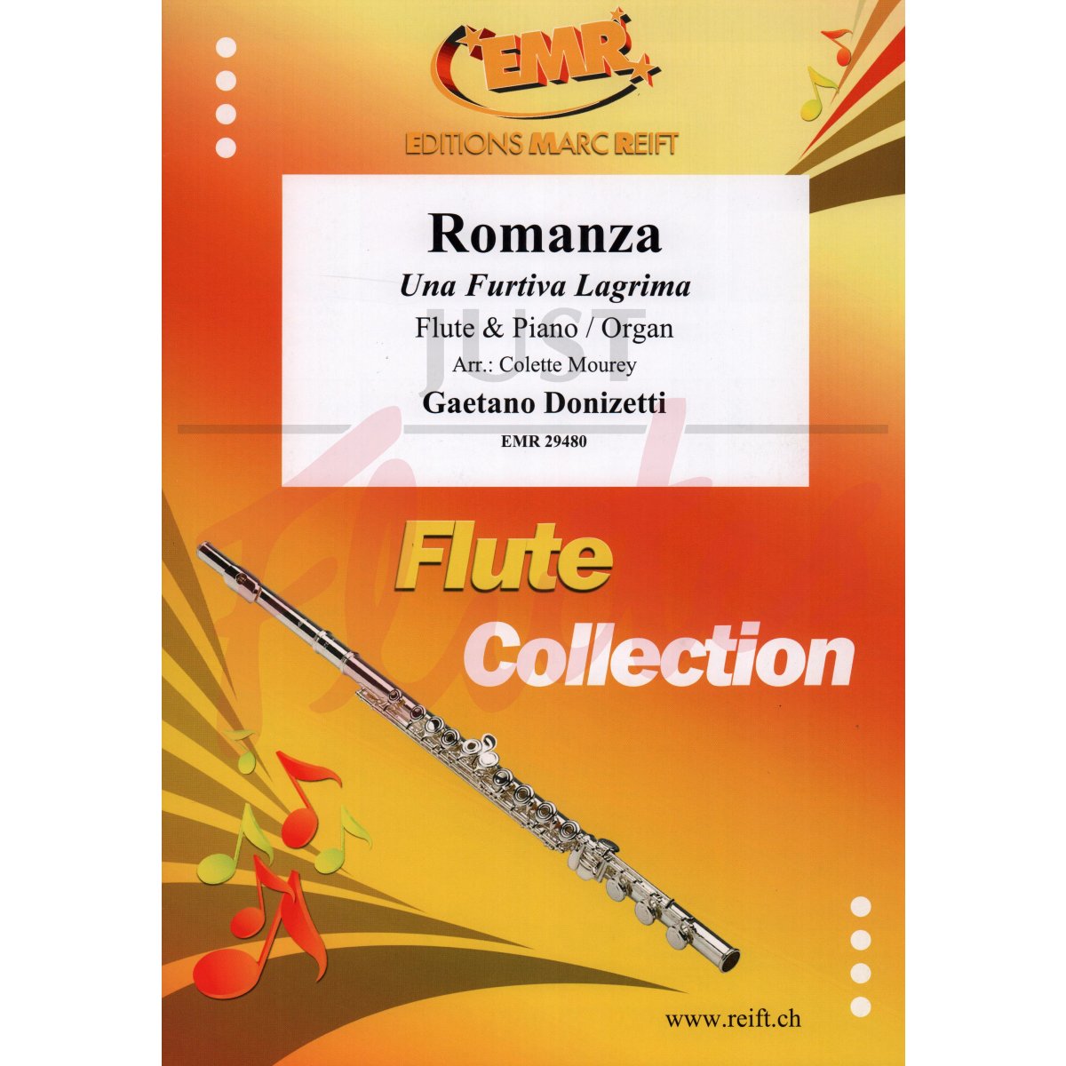 Romanza: Una Furtiva Lagrima for Flute and Piano