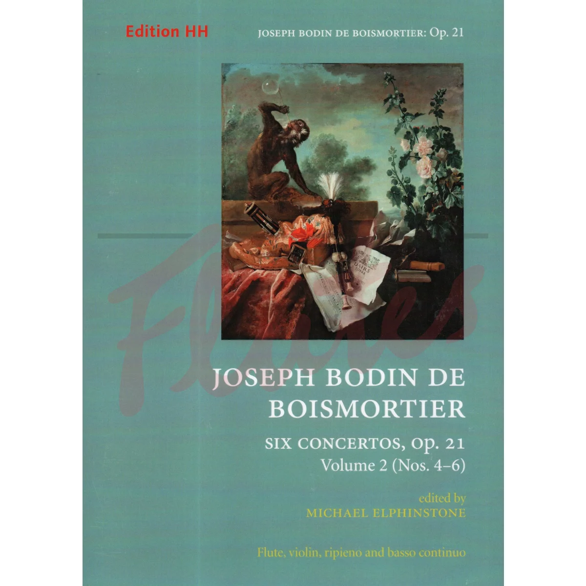 Six Concertos Volume 2 for Flute, Violin, ripieno and basso ontinuo