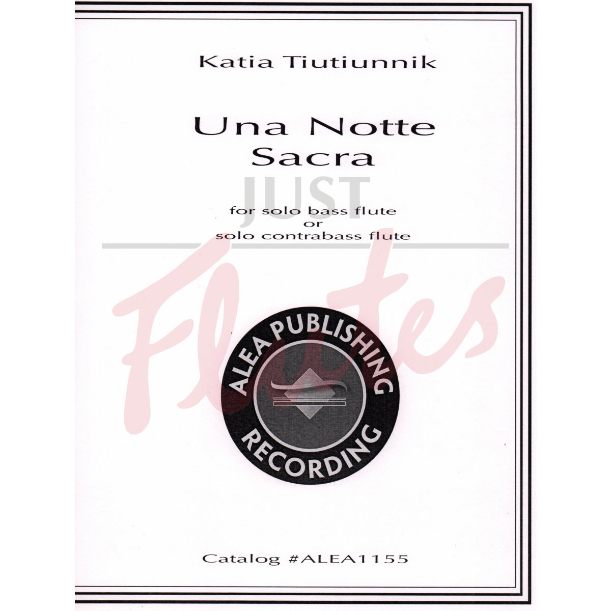 Una Notte Sacra for Solo Bass Flute