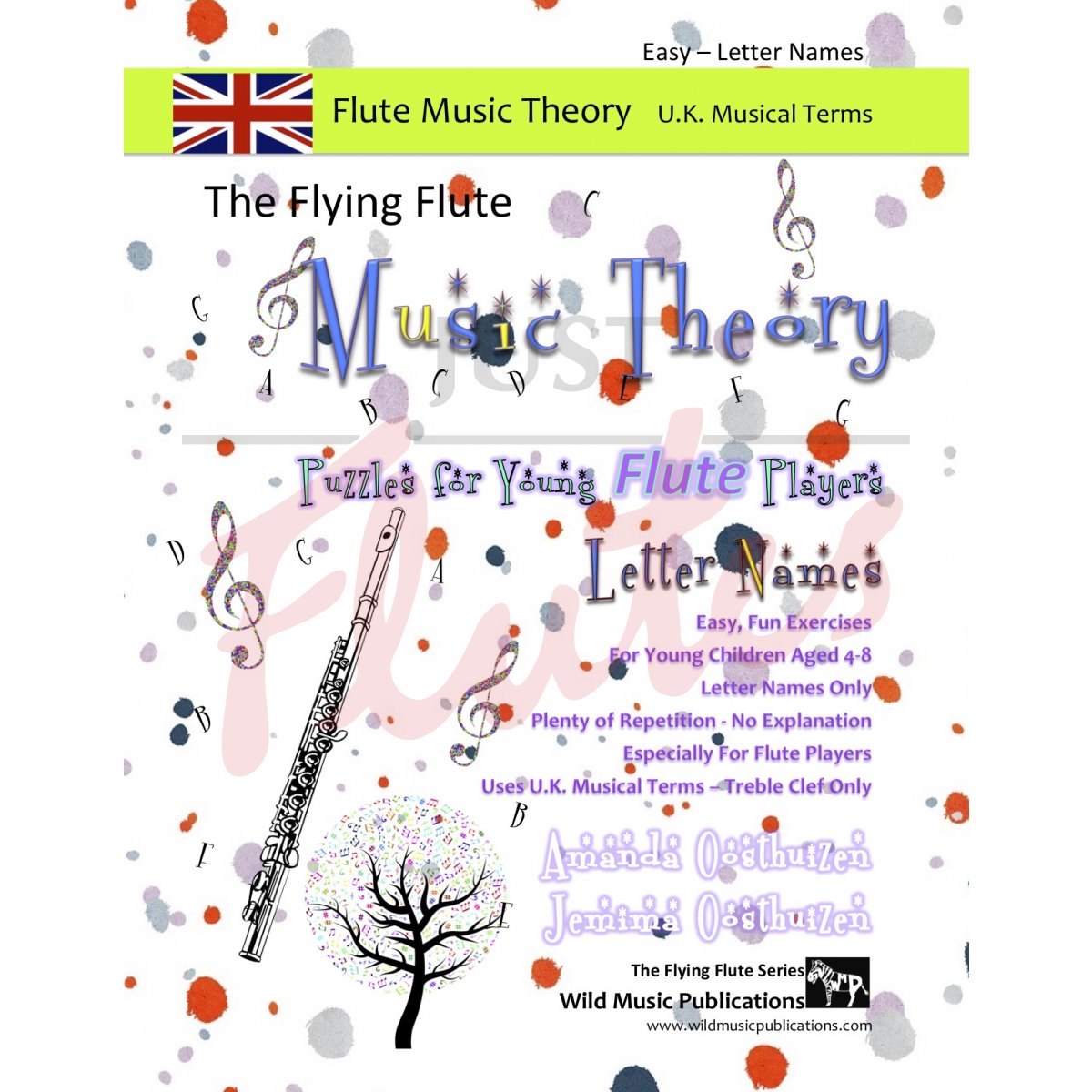 The Flying Flute Music Theory Puzzles for Young Flute Players - Letter Names