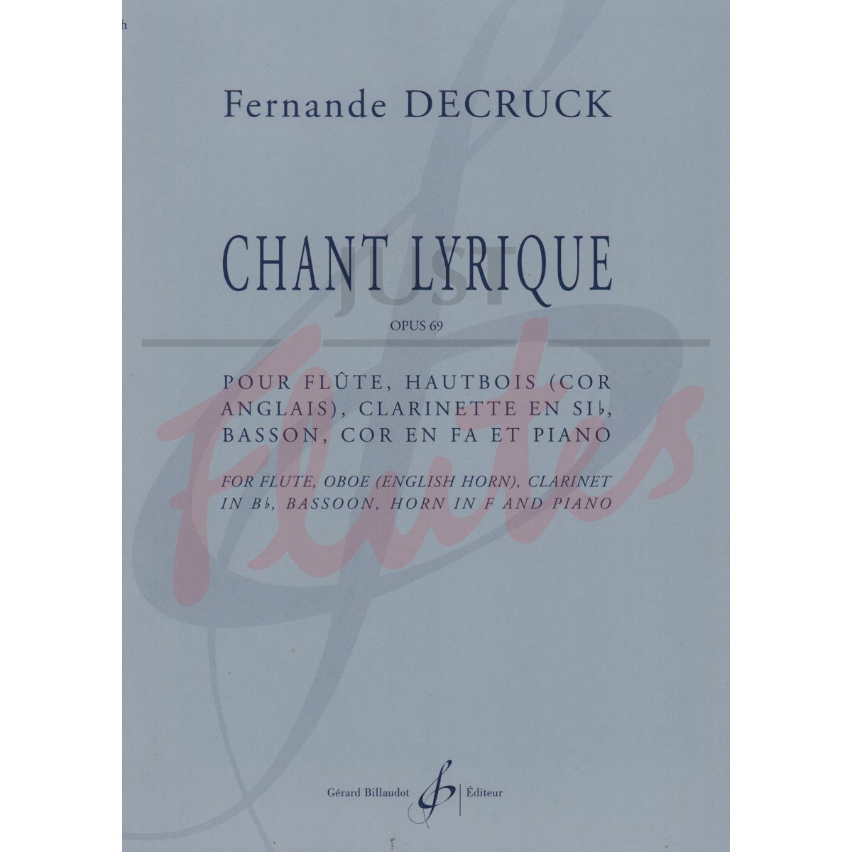 Chant Lyrique arranged for Wind Quintet and Piano