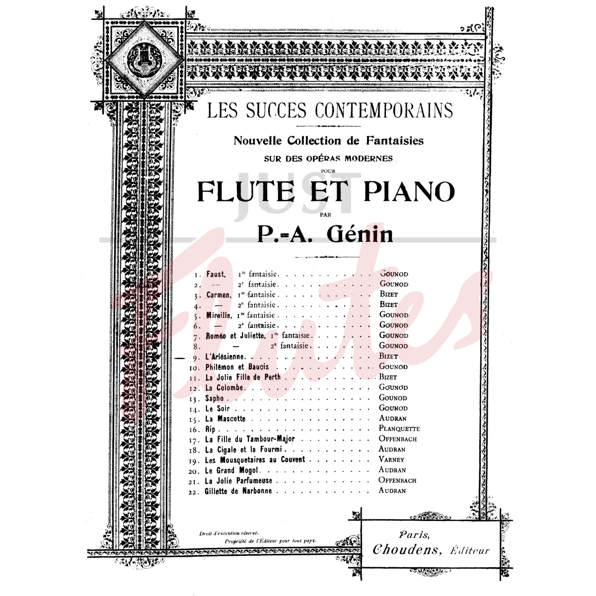 Fantaisie on L&#039;Arlésienne for Flute and Piano