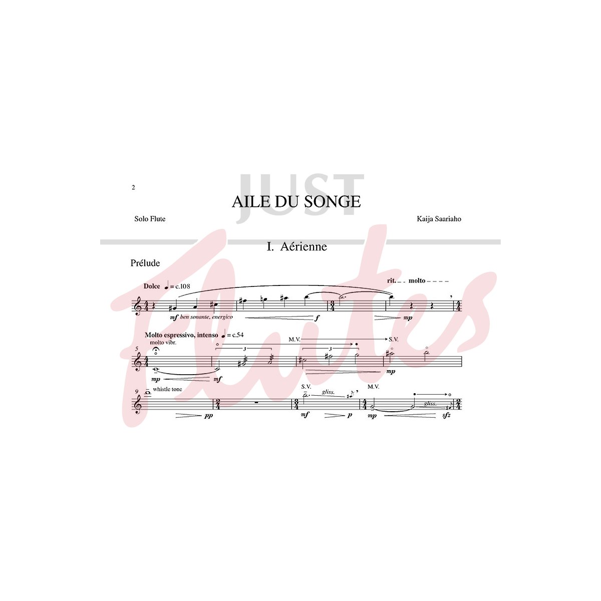 Aile Du Songe for Solo Flute