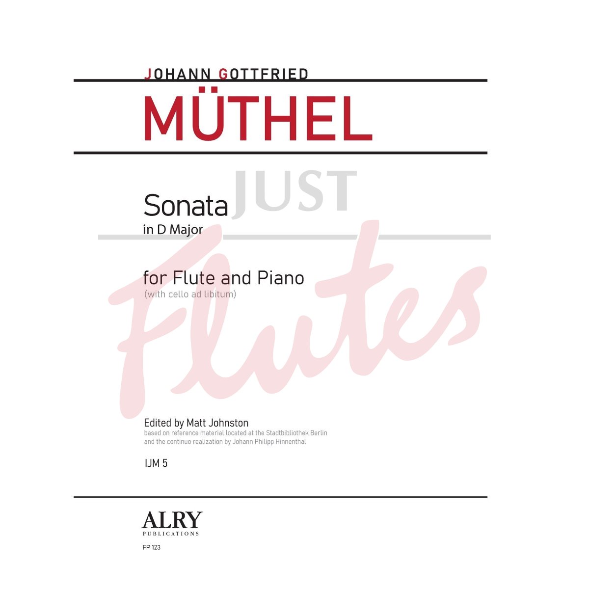 Sonata in D major for Flute and Piano