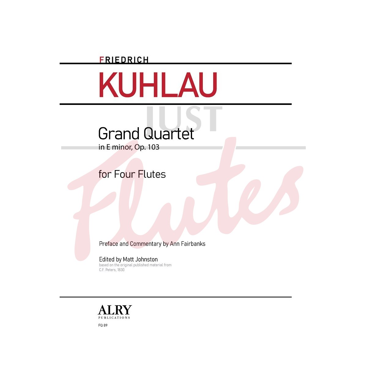 Grand Quartet in E minor for Flute Quartet