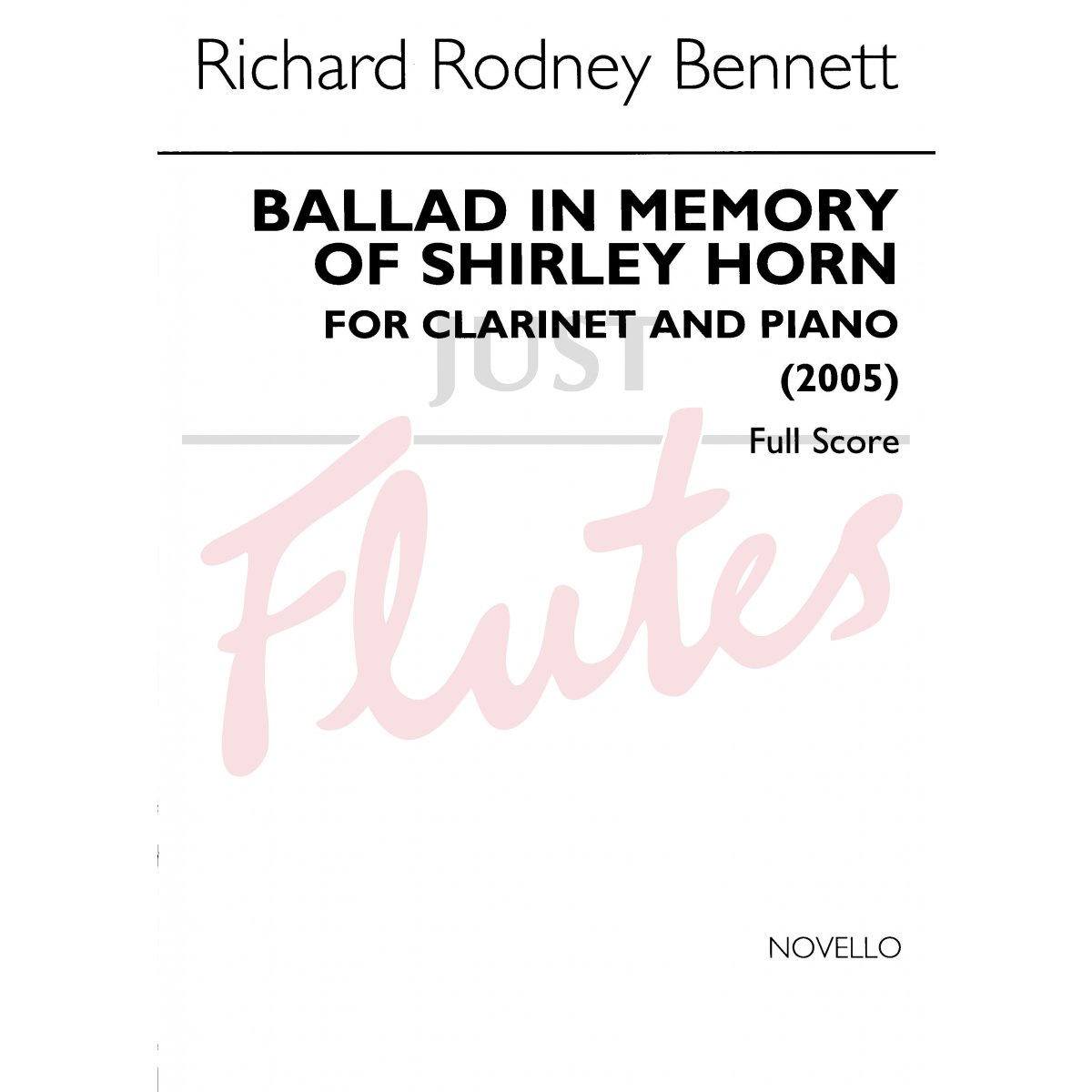 Ballad in Memory of Shirley Horn for Clarinet and Piano