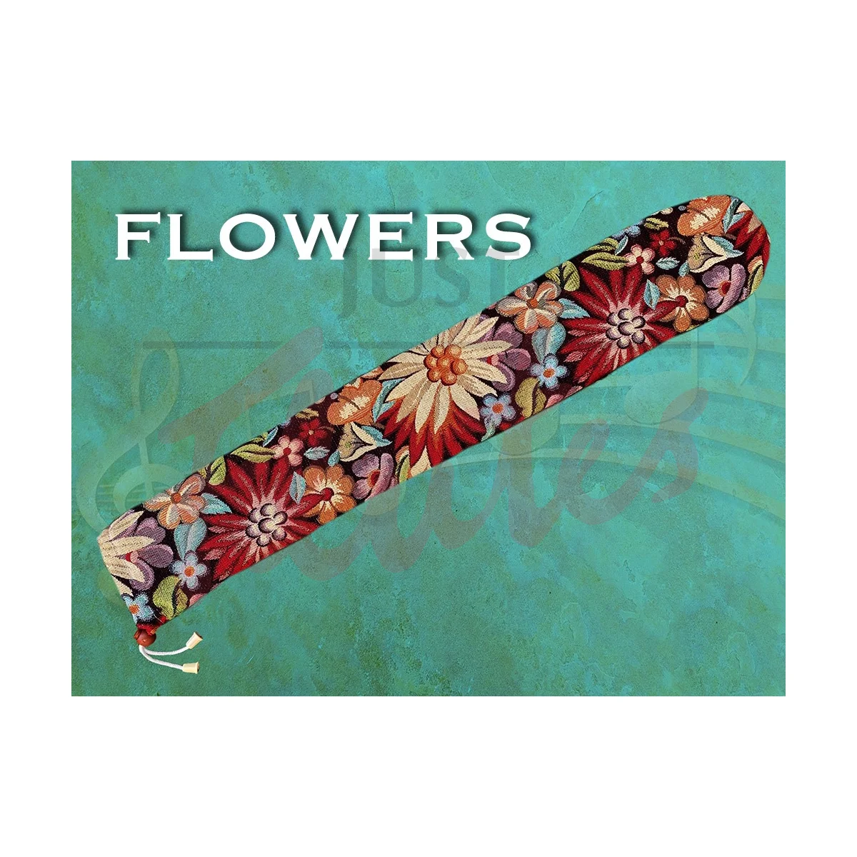 Red Kite Native American Style Flute Bag, Flowers Design