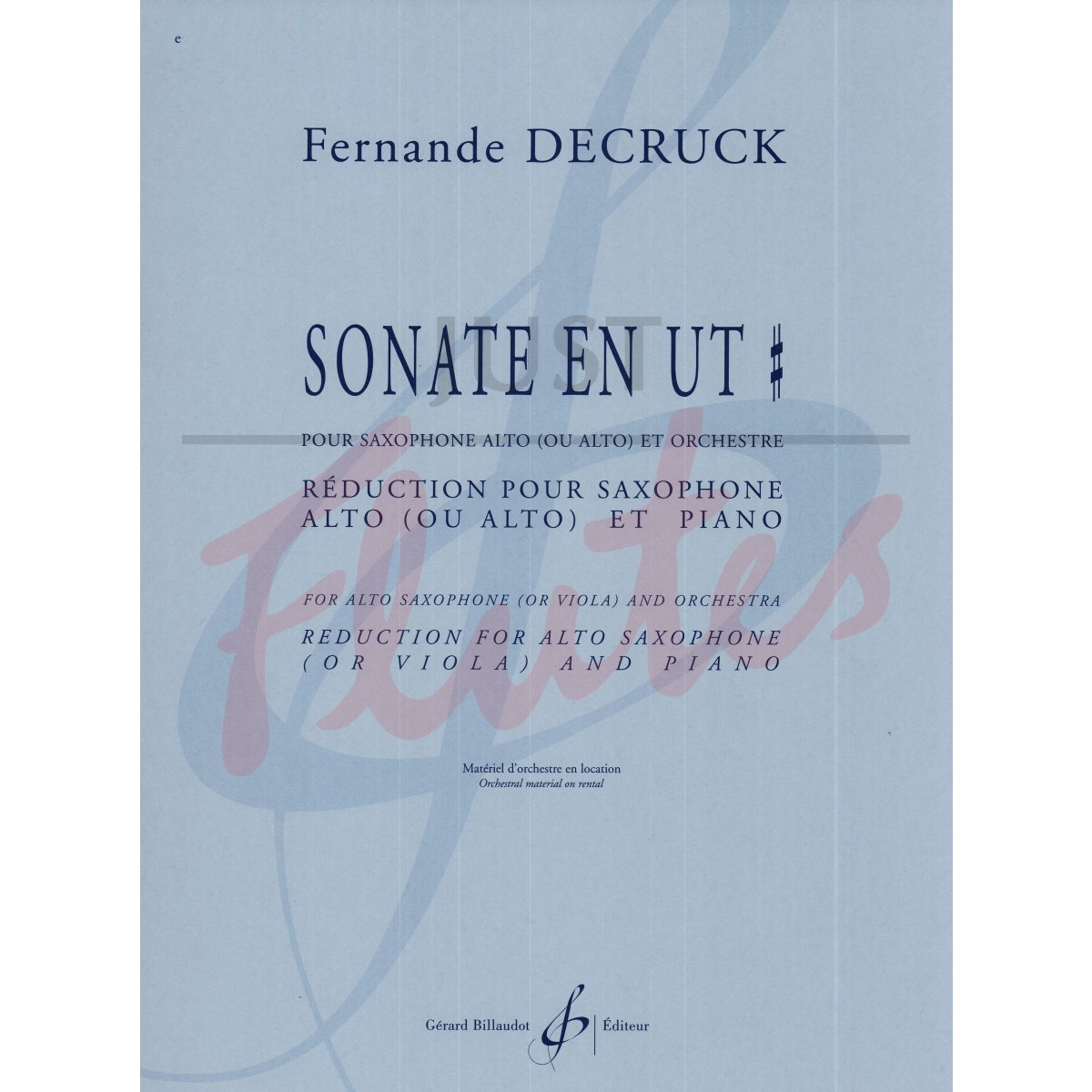 Sonata in C# for Alto Saxophone and Piano