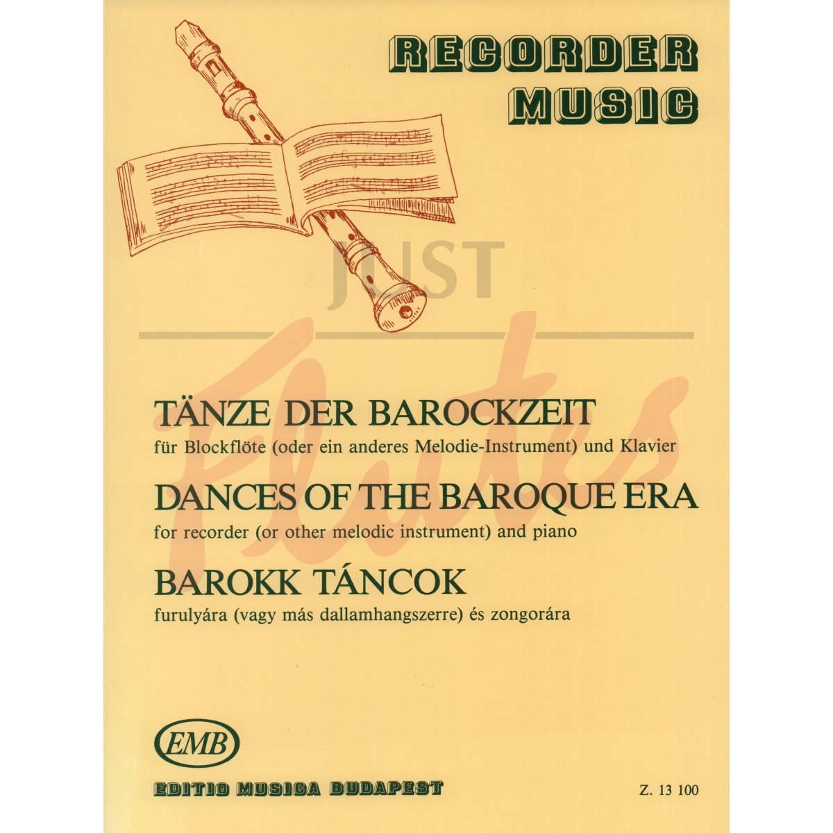 Dances of the Baroque Era for Recorder and Piano