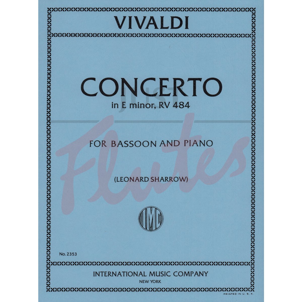 Concerto in E minor for Bassoon and Piano