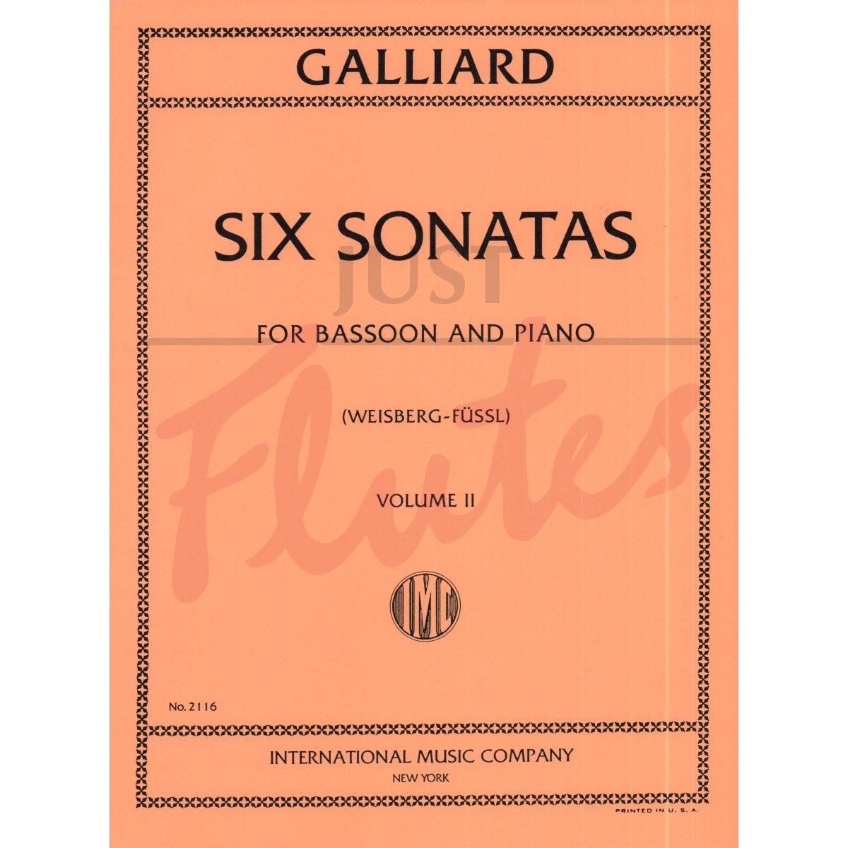 Six Sonatas for Bassoon and Piano, Volume 2