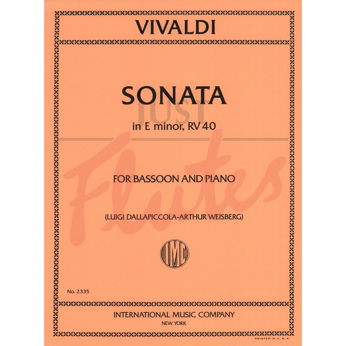 Sonata in E minor for Bassoon and Piano