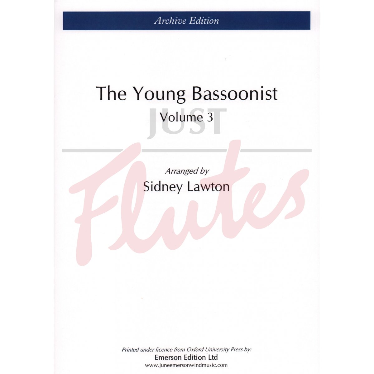 The Young Bassoonist, Volume 3 for Bassoon and Piano