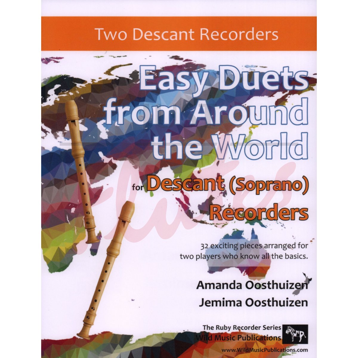 Easy Duets from Around the World for Two Descant Recorders