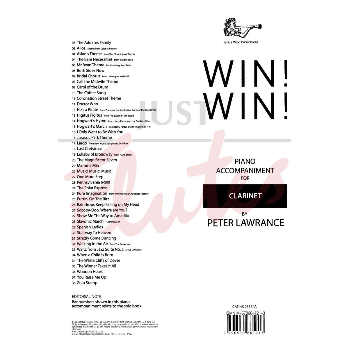 Win! Win! for Clarinet - Piano Accompaniment part