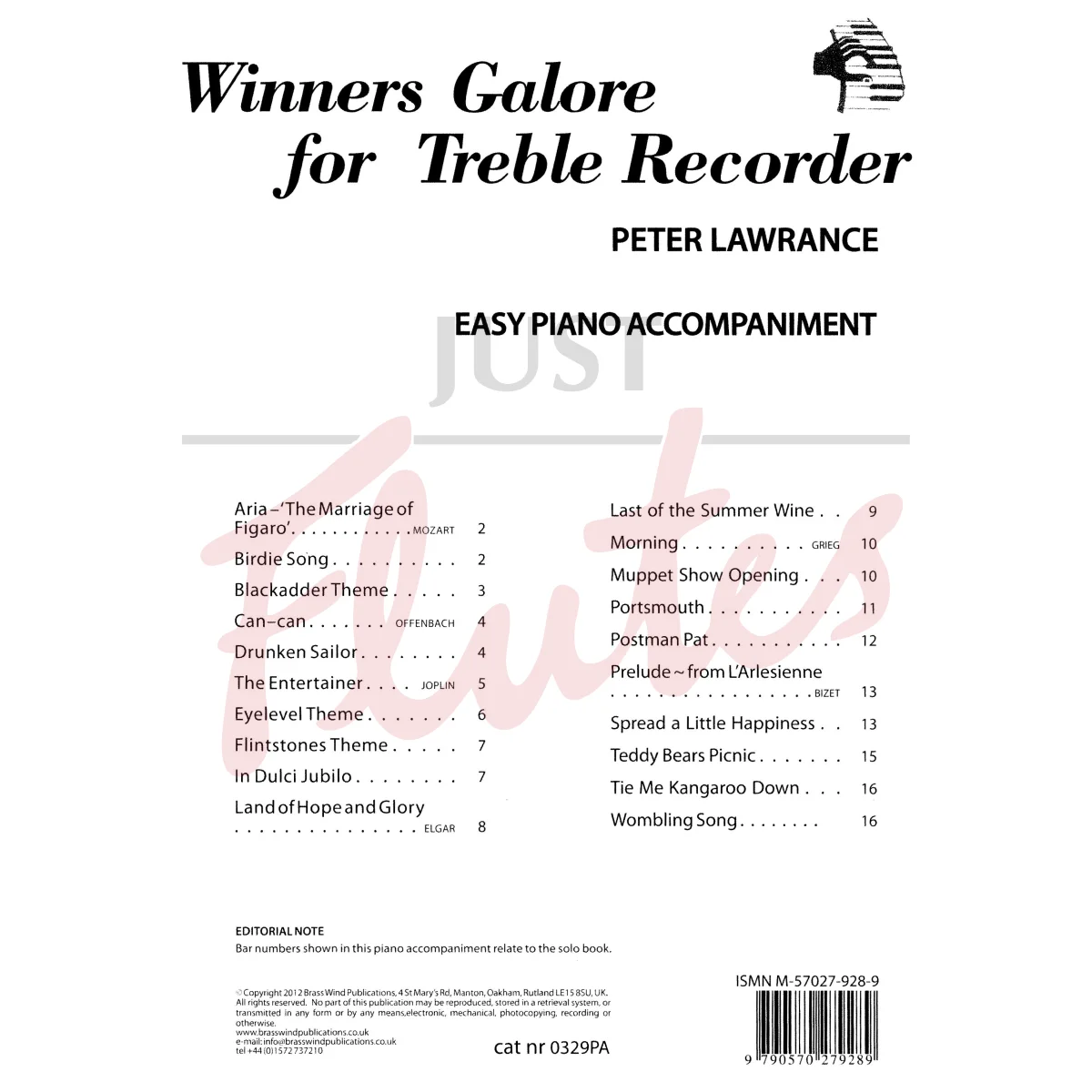 Winners Galore for Treble Recorder - Piano Accompaniment Part