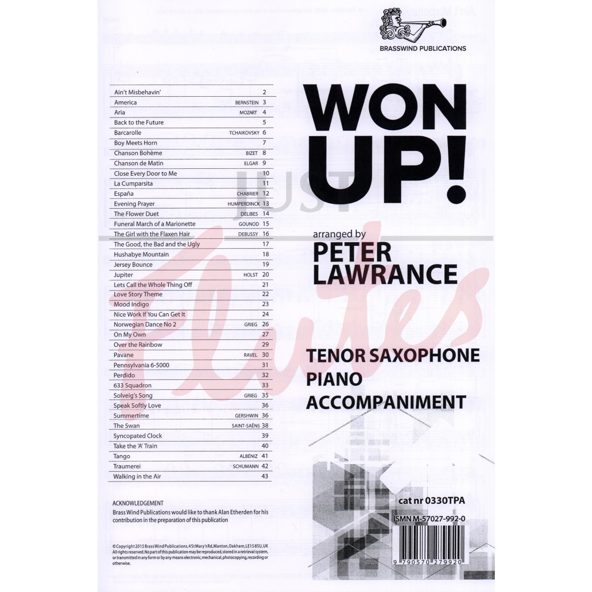 Won Up! for Tenor Saxophone - Piano Accompaniment Part