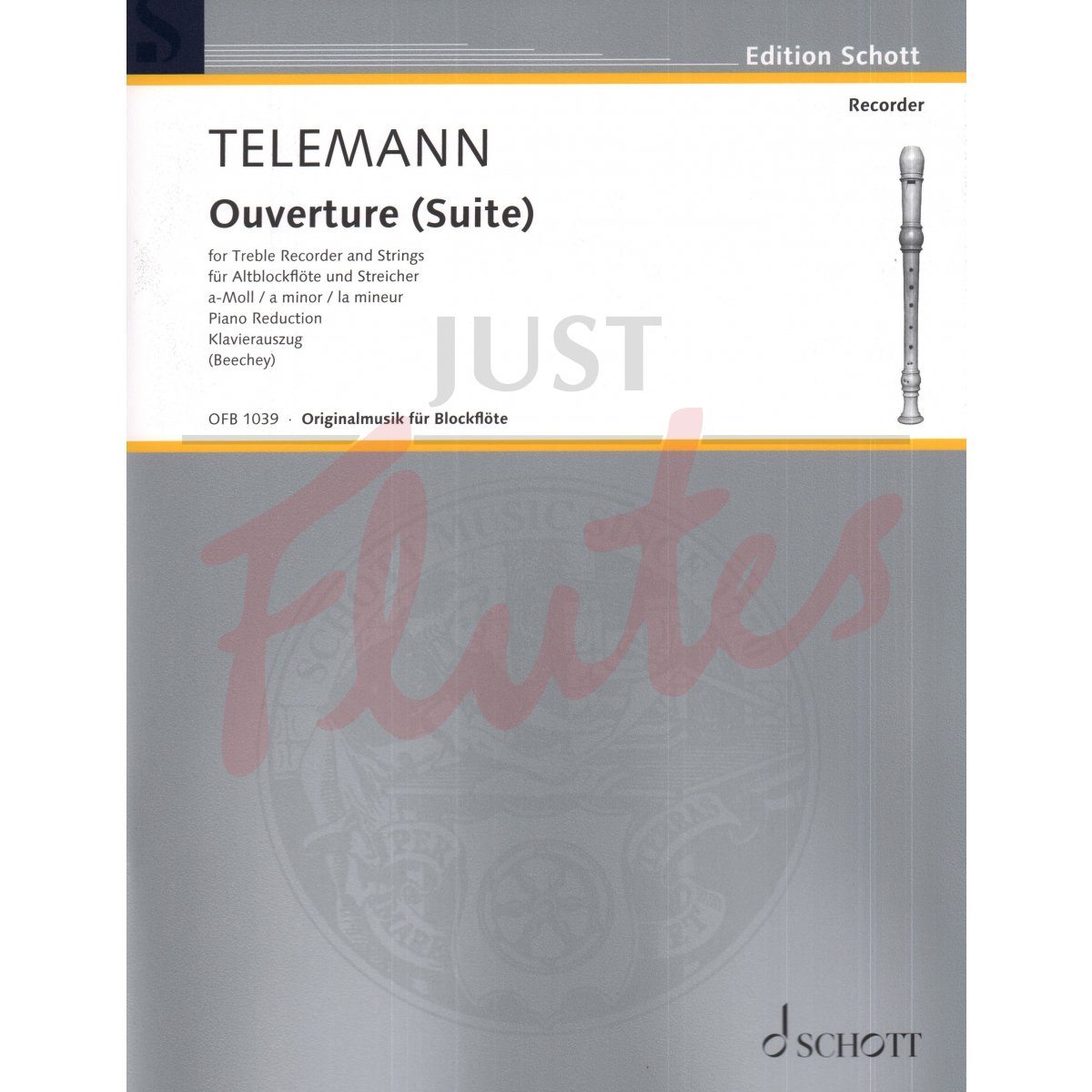 Overture (Suite) in A minor for Treble Recorder and Piano