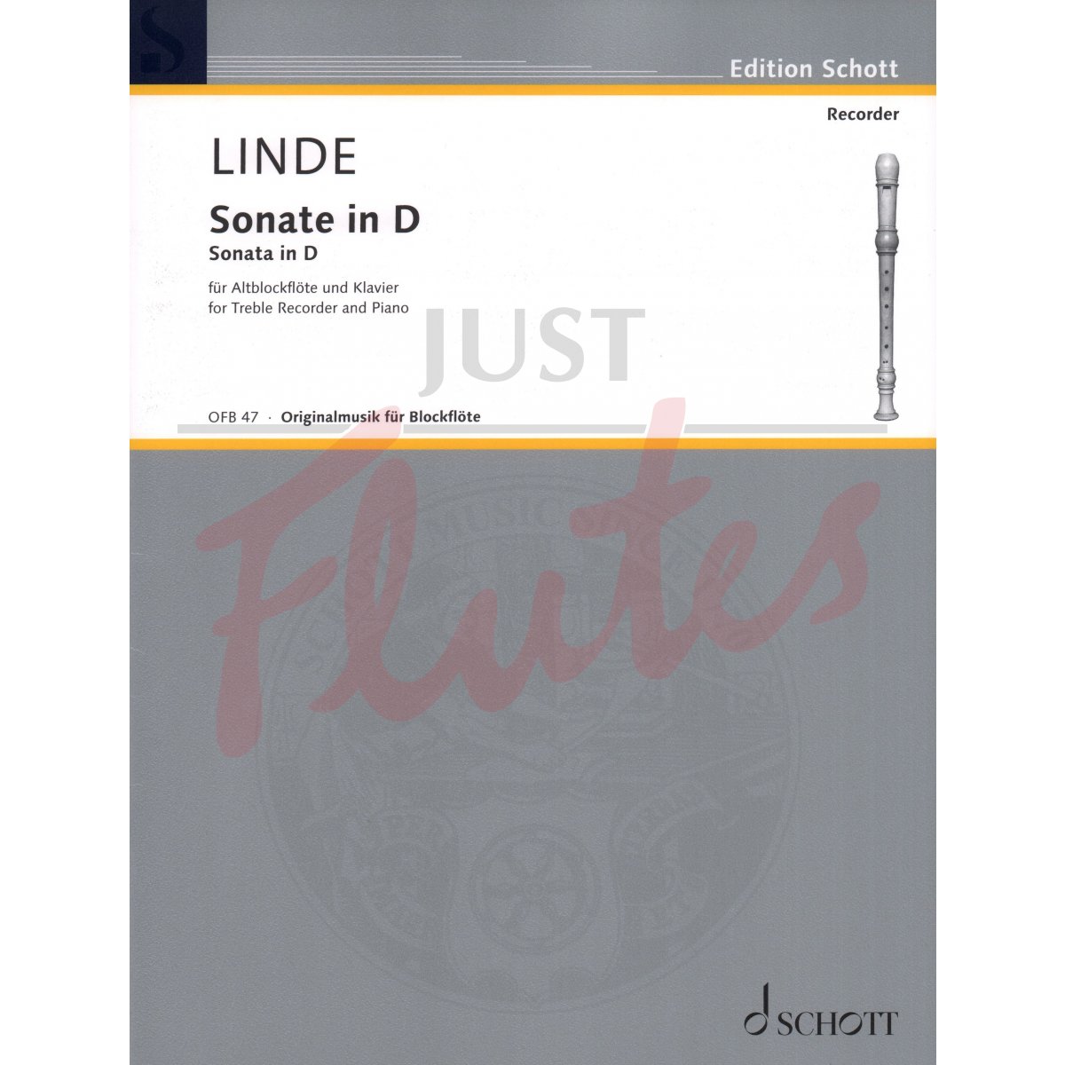 Sonata in D for Treble Recorder and Piano