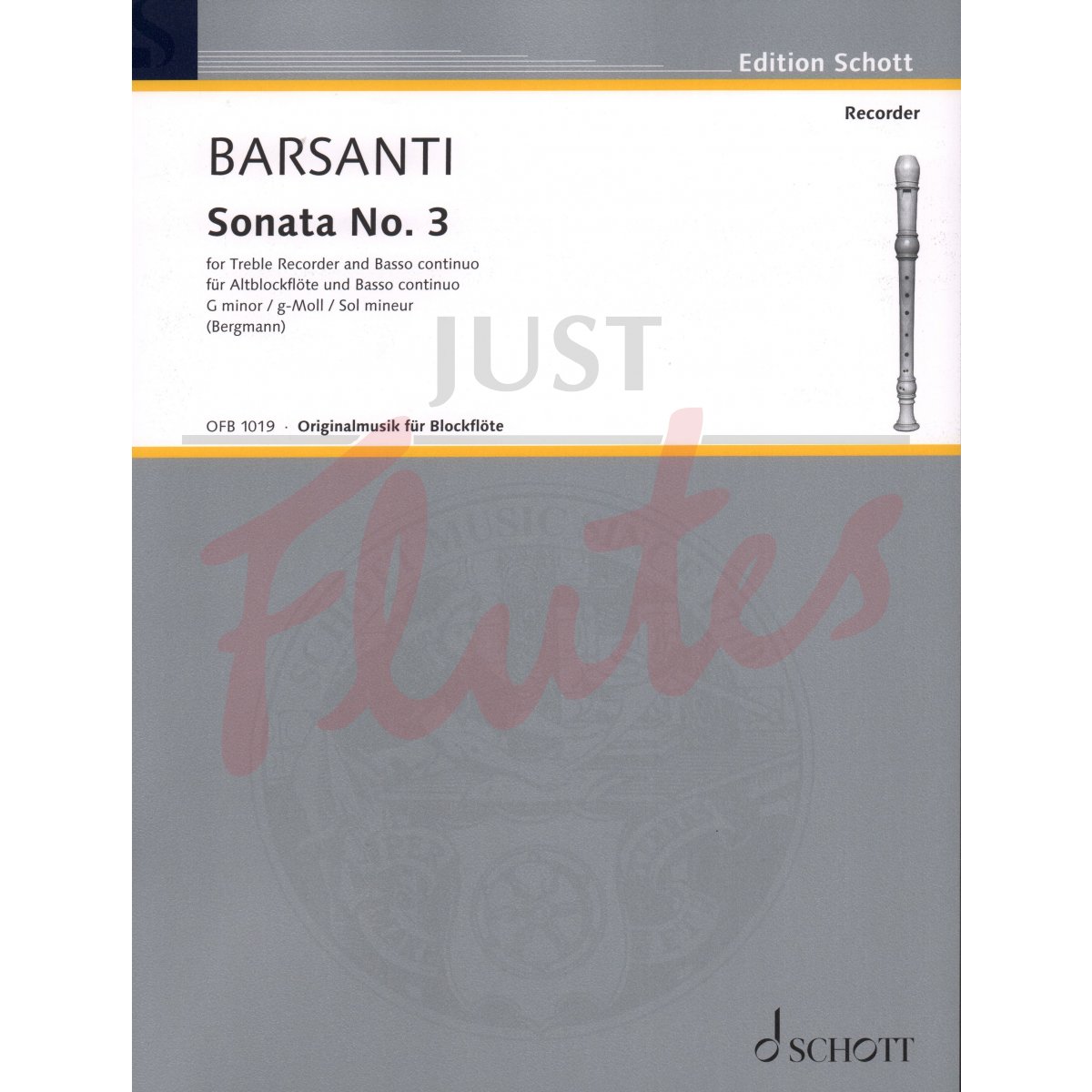 Sonata No. 3 in G minor for Treble Recorder and Basso Continuo