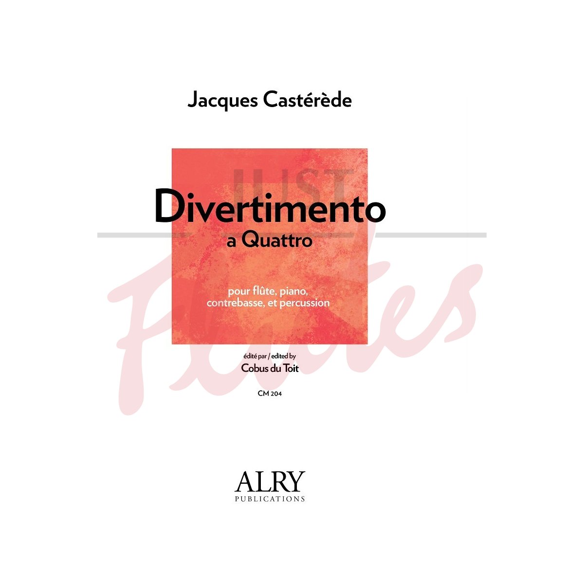 Divertimento a Quattro for Flute, Piano, Contrabass and Percussion