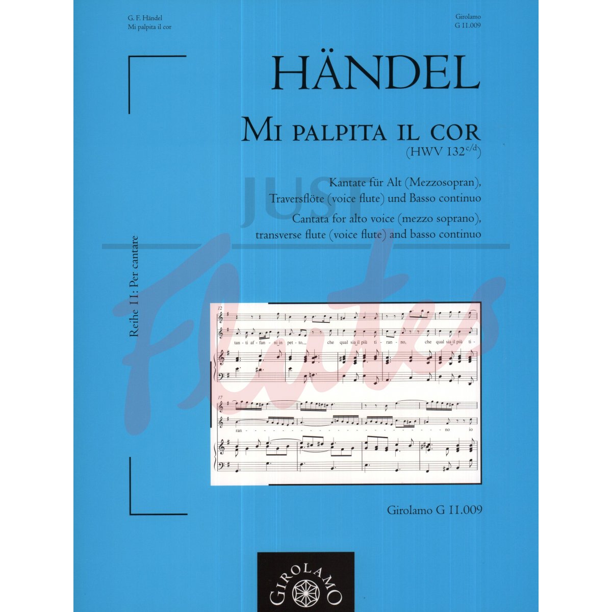 Mi palpita il cor for Flute, Alto Voice and Basso Continuo