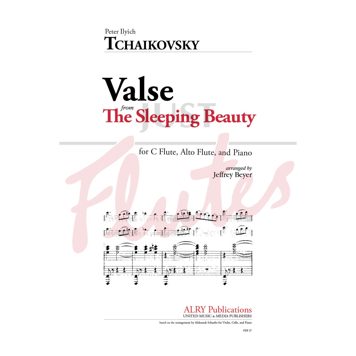Valse from The Sleeping Beauty for Flute, Alto Flute and Piano