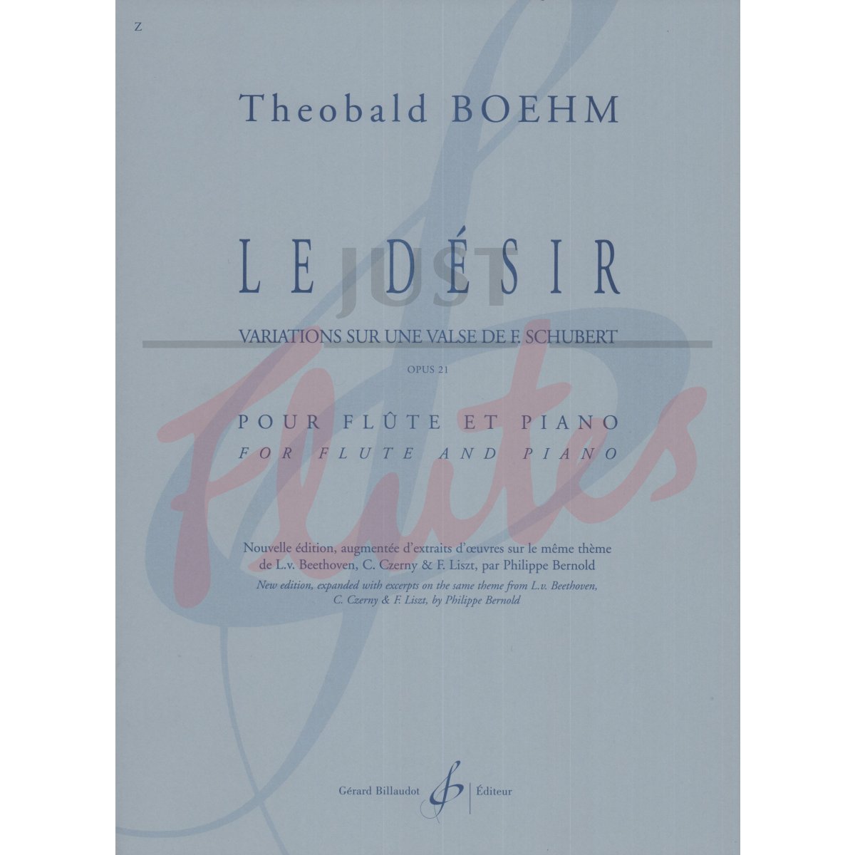 Le Desir: Variations on a Waltz by Franz Schubert for Flute and Piano