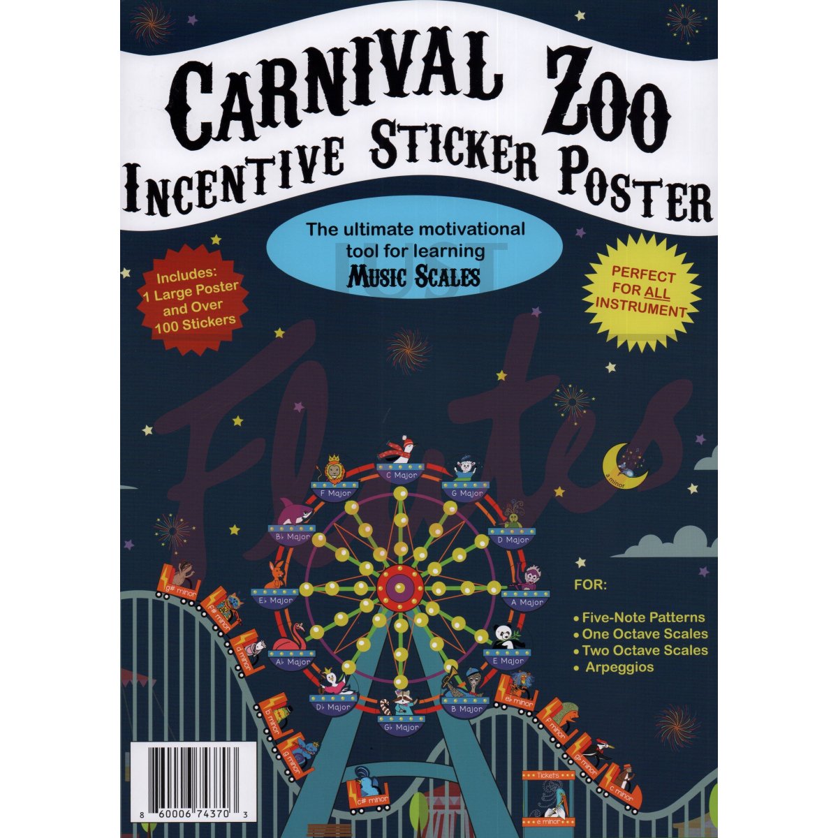 Carnival Zoo Incentive Sticker Poster