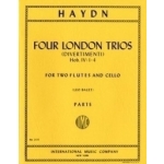 Image links to product page for Four London Trios (Divertimenti) for Two Flutes and Cello, Hob. IV: 1-4