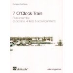 Image links to product page for 7 O'Clock Train for 3 Piccolos, 4 Flutes and Accompaniment