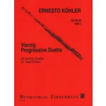 Image links to product page for 40 Progressive Duets for Two Flutes, Vol. 1, Op55