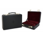 Image links to product page for Buffet-Crampon BC6721L Traditional-style Leather-bound Clarinet Case with Combination Lock