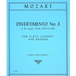 Image links to product page for Divertimento No.3 in Bb major for Wind Trio, K439b