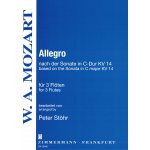 Image links to product page for Allegro (based on the Sonata in C) for Three Flutes, KV14