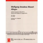 Image links to product page for Allegro (based on the Sonata in C) for Three Flutes, KV14