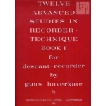 Image links to product page for 12 Advanced Studies in Recorder Technique Book 1 [Descant Recorder]