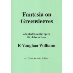 Image links to product page for Fantasia on Greensleeves for Treble Recorder and Piano