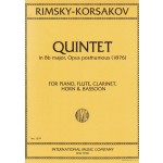 Image links to product page for Quintet in B flat major for Flute, Clarinet, Horn, Bassoon and Piano, Op post