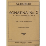 Image links to product page for Sonatina No. 2 in A minor for Flute and Piano, D.385 (Opus 137/2)