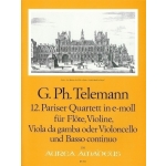 Image links to product page for Paris Quartet No 12 in E minor, TWV 43: e4